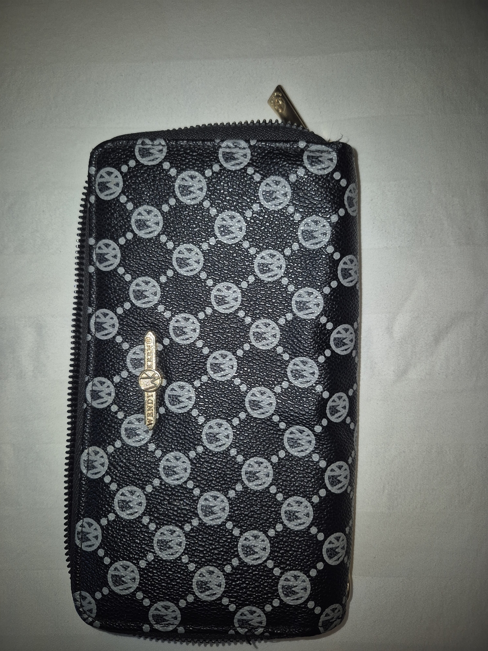 Michael Kors Black Logo Zip-Around Wallet